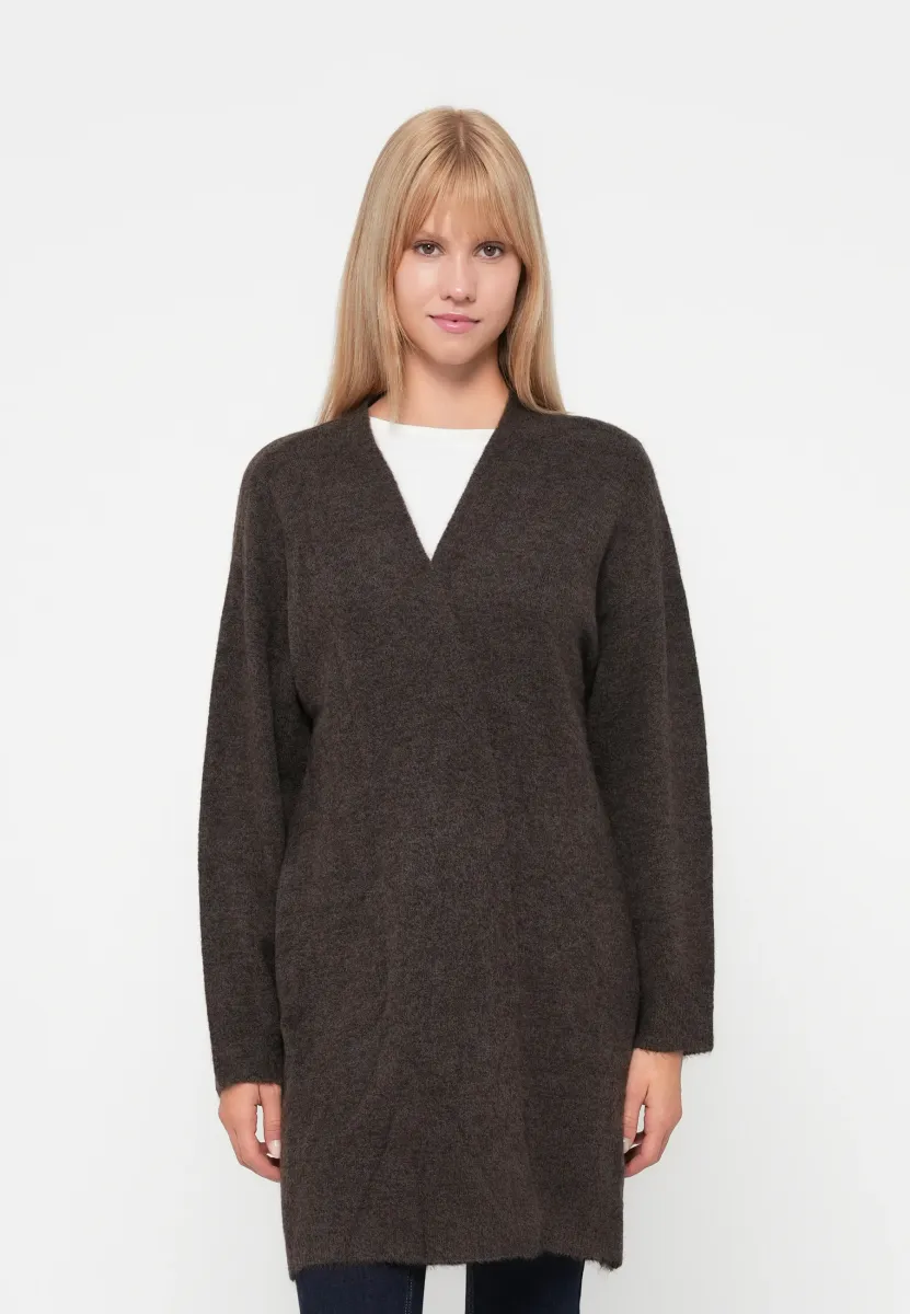 ONLTALIO OPEN CARDIGAN - Strickjacke - chocolate martini melange