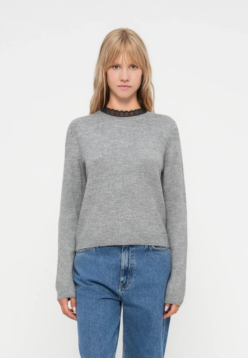 ONLTAMMY O NECK  - Strickpullover - light grey melange