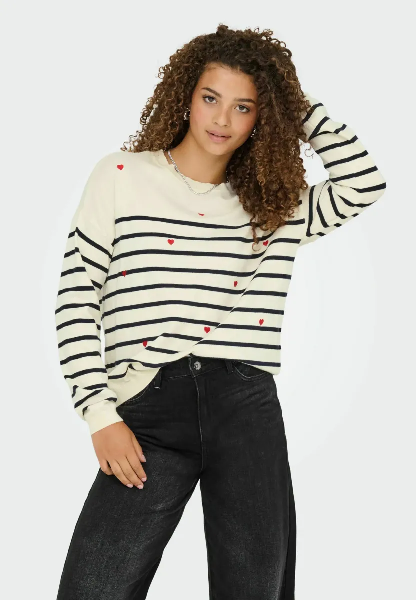 ONLTIBA  - Strickpullover - cloud dancer