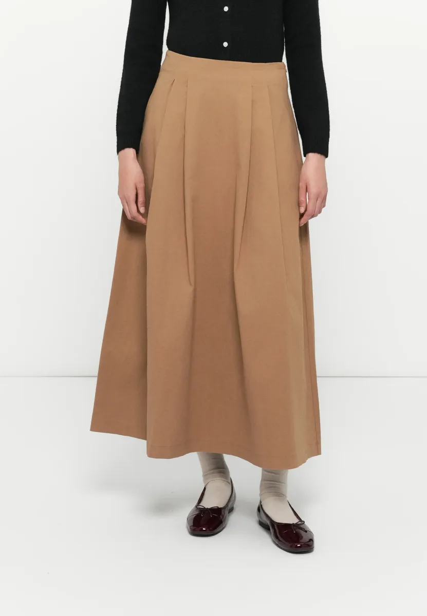 ONLVENICE PLEAT CHINO SKIRT - Maxirock - tigers eye