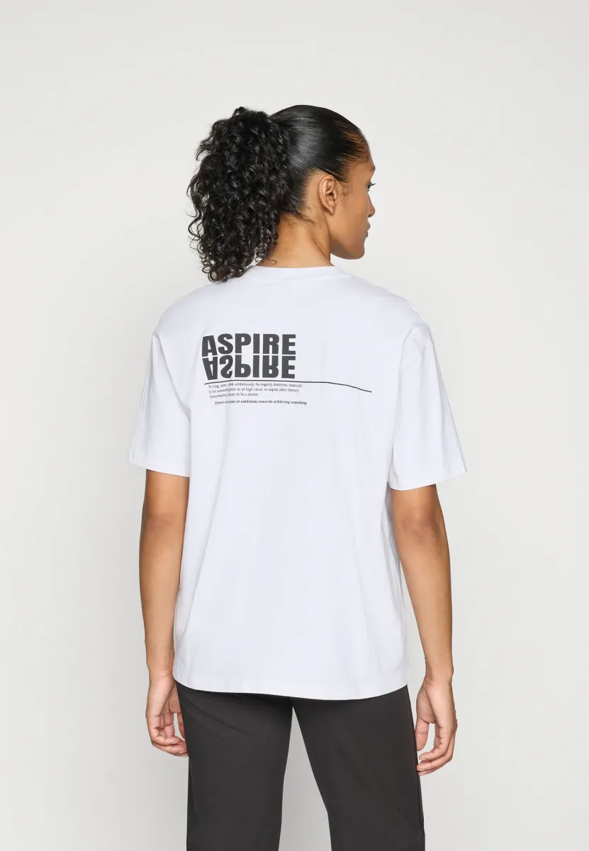 ONPJANA LIFE ON LOOSE TEE - T-Shirt print - white/black