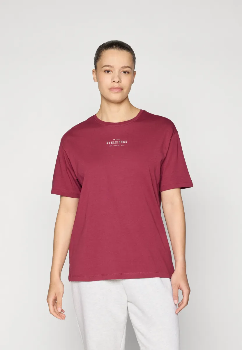 ONPPICA LIFE ON LOOSE TEE - T-Shirt print - rhododendron/white