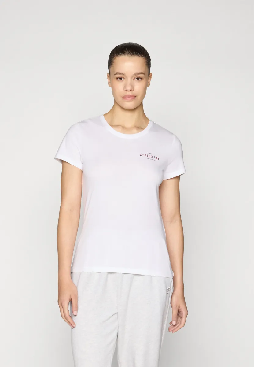 ONPPICA LIFE ON TEE - T-Shirt print - white/rhododendron