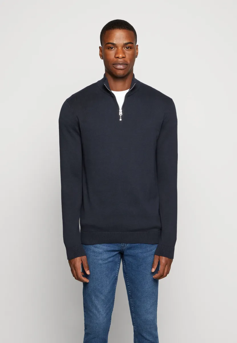 ONSALEX HALF ZIP - Strickpullover - dark navy