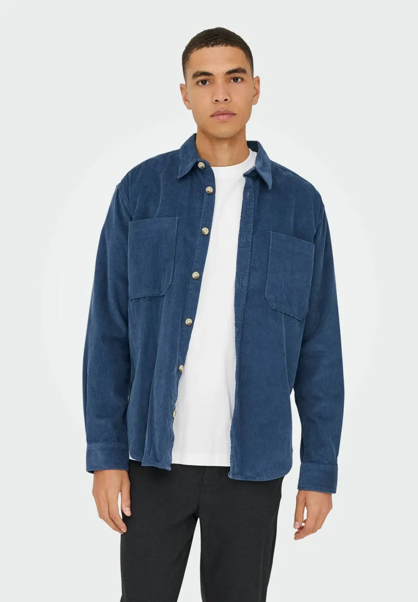 ONSALP RLX 2PKT WASHD LS NOOS - Hemd - vintage indigo