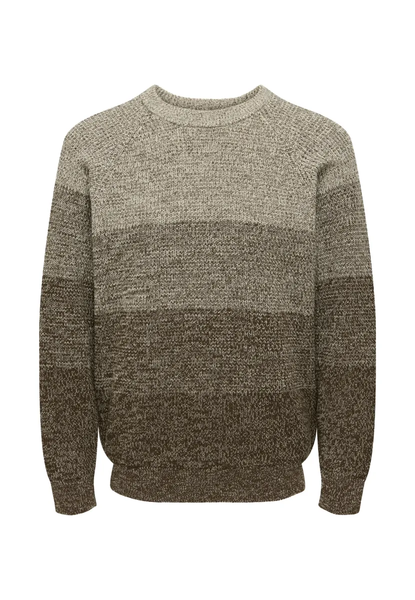ONSBIRK RLX LS RAGLAN CAMP - Strickpullover - braun