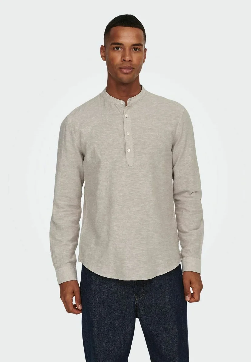ONSCAIDEN HALF PLACKET - Hemd - chinchilla