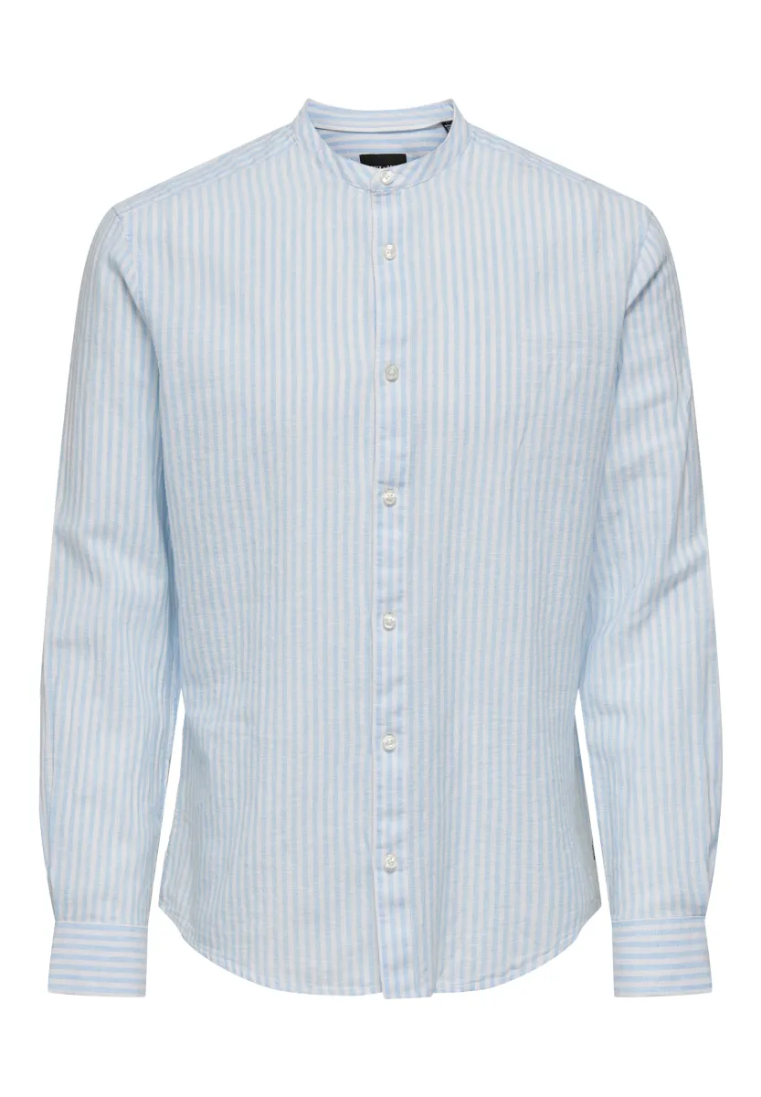 ONSCAIDEN LS MAO STRIPE NOOS - Hemd - cashmere blue