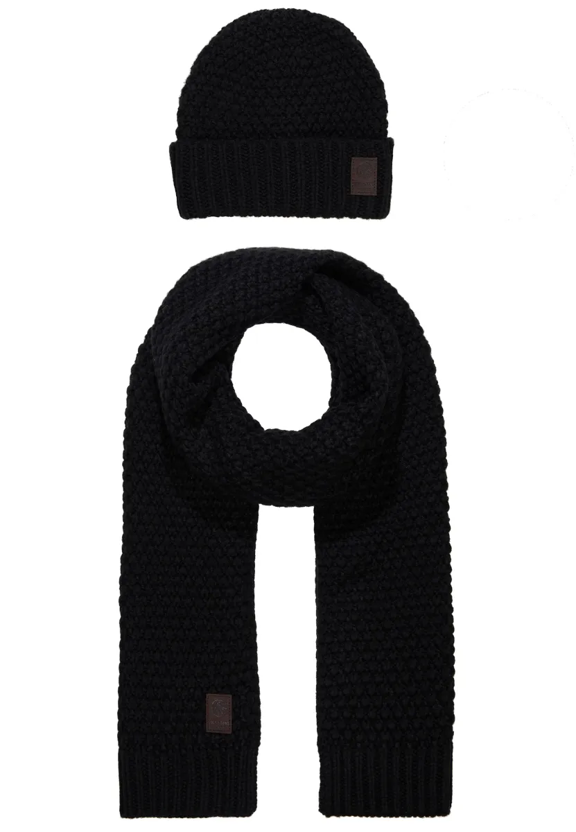 ONSCENZ BOX SCARF BEANIE SET - Schal - black