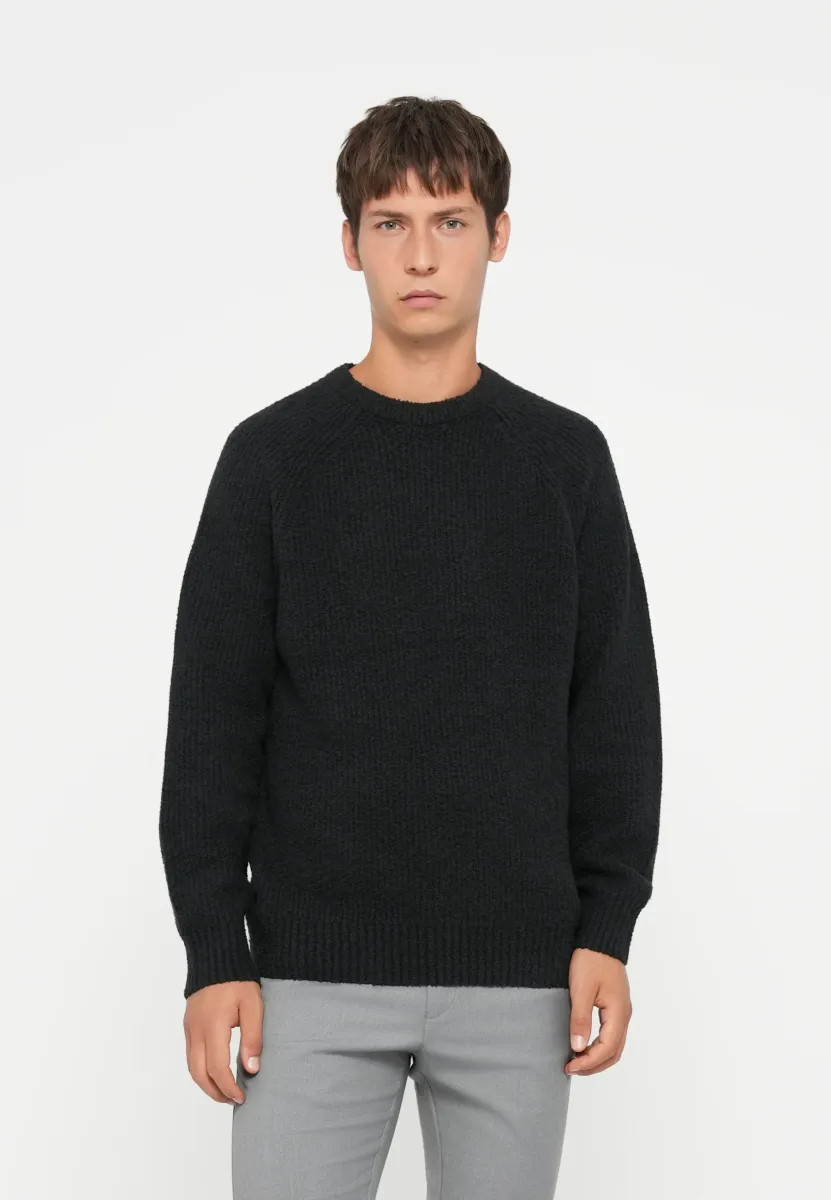 ONSDALE LIFE RLX LS RAGLAN  - Strickpullover - black