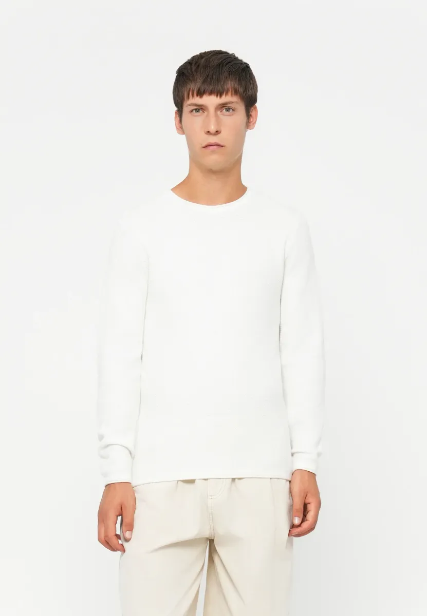 ONSERIC CREW - Strickpullover - cloud dancer