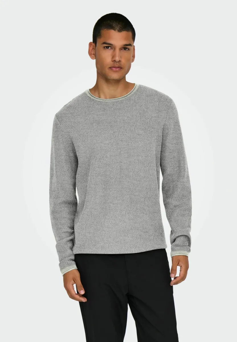 ONSERIC CREW  - Strickpullover - light grey melange