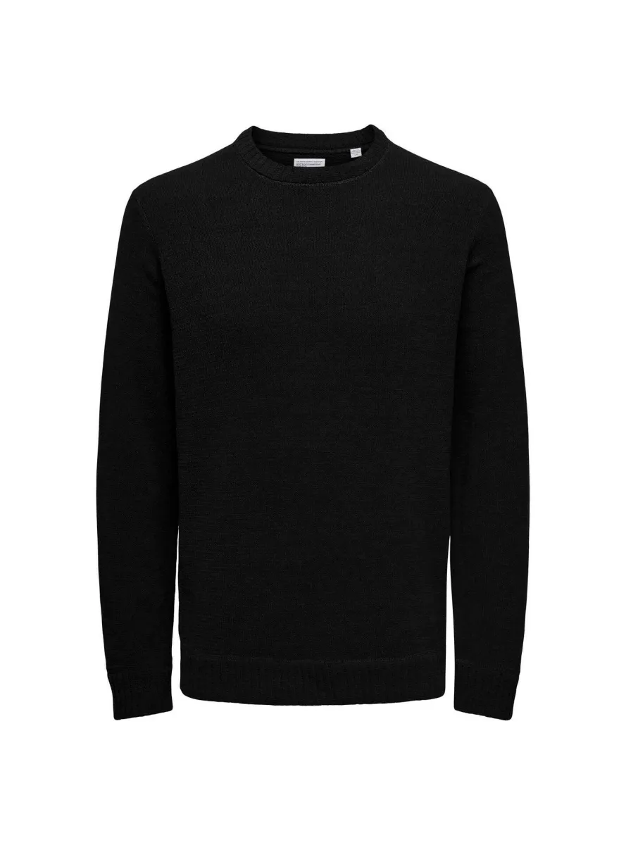 ONSETHAN LIFE REG CREW NOOS - Strickpullover - schwarz