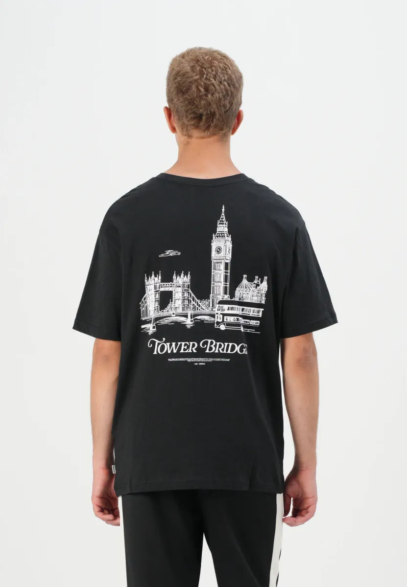 ONSFRED LIFE BREWERY TEE  - T-Shirt print - jet black