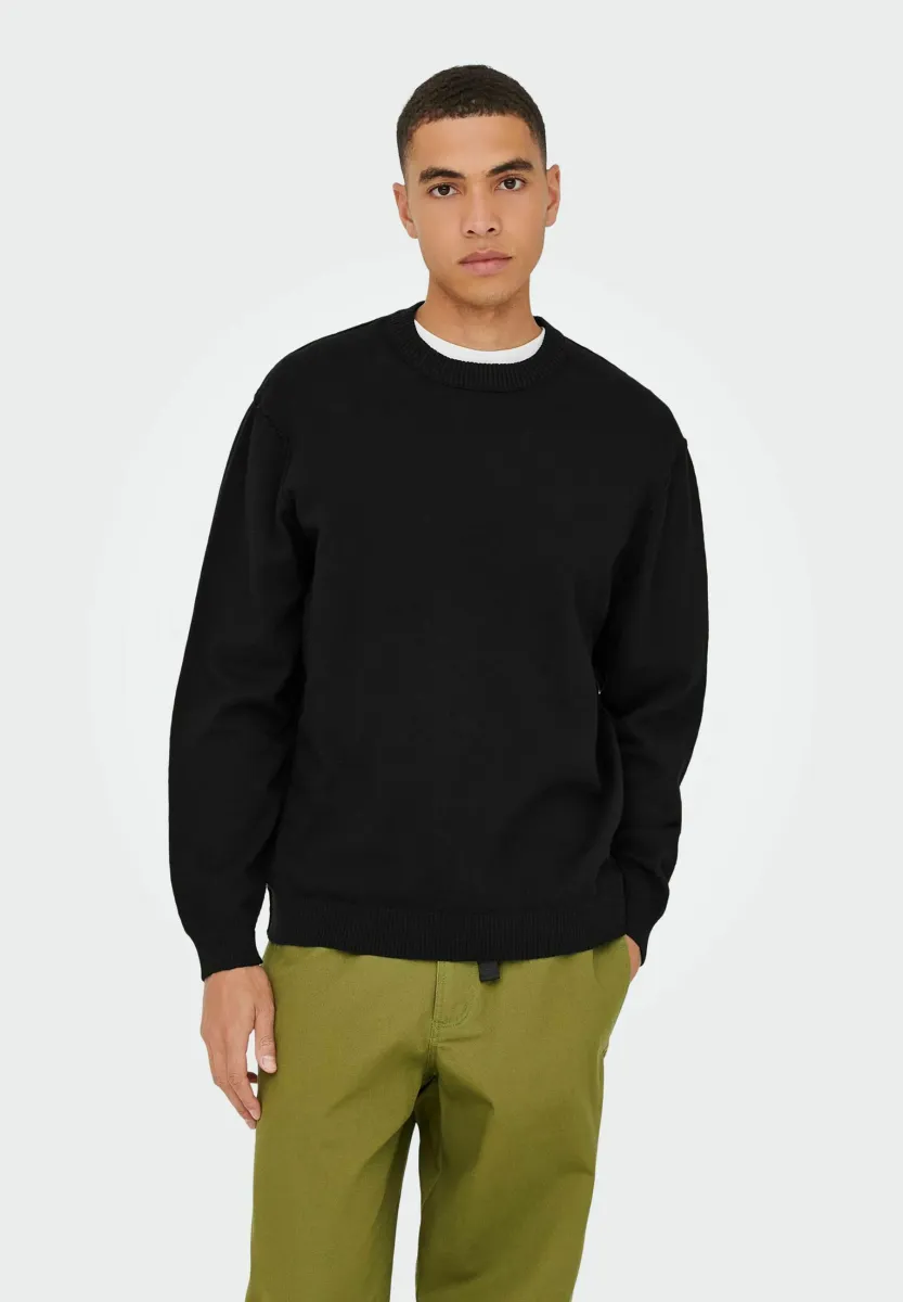 ONSGAME RLX LS CREW - Strickpullover - black