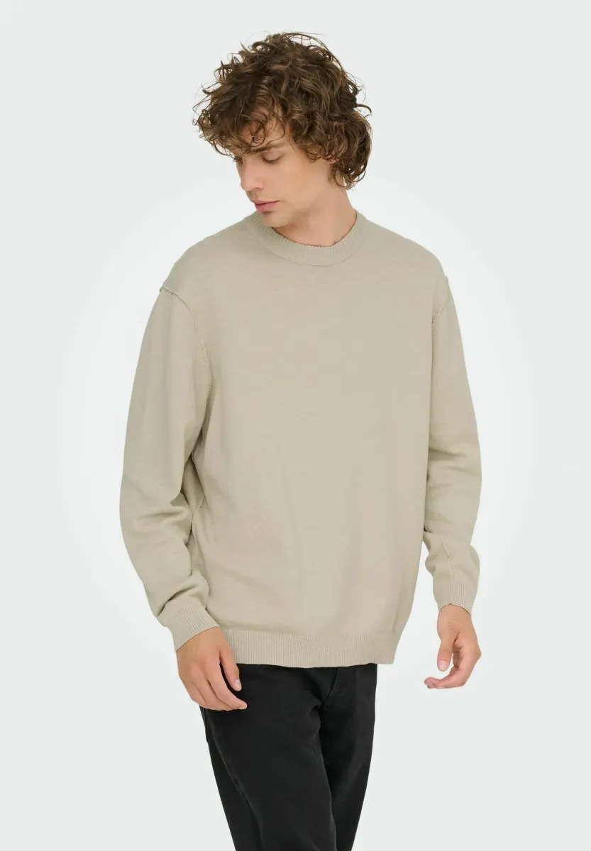 ONSGAME RLX LS CREW - Strickpullover - silver lining