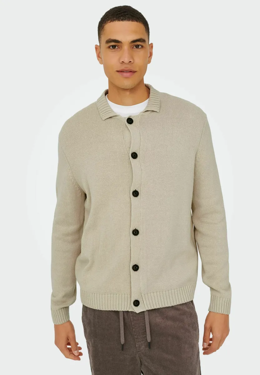 ONSJACOB REG LS  - Strickjacke - silver lining