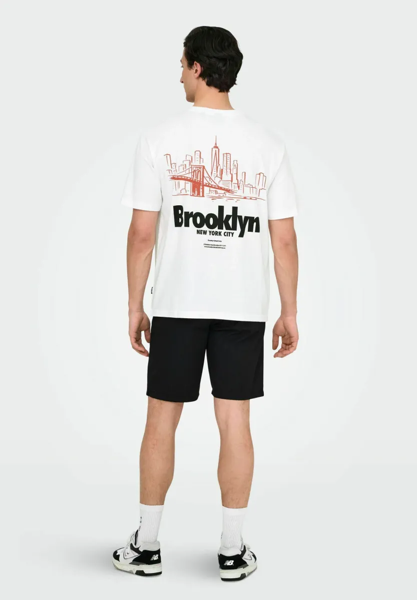 ONSKEANE TEE - T-Shirt print - bright white