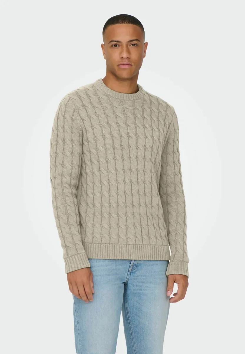 ONSKICKER - Strickpullover - oatmeal