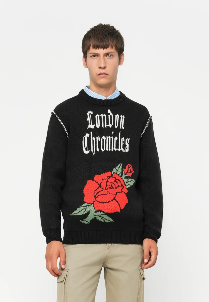 ONSPALE CREW - Strickpullover - black