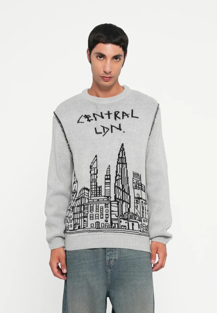 ONSPALE CREW - Strickpullover - light grey melange