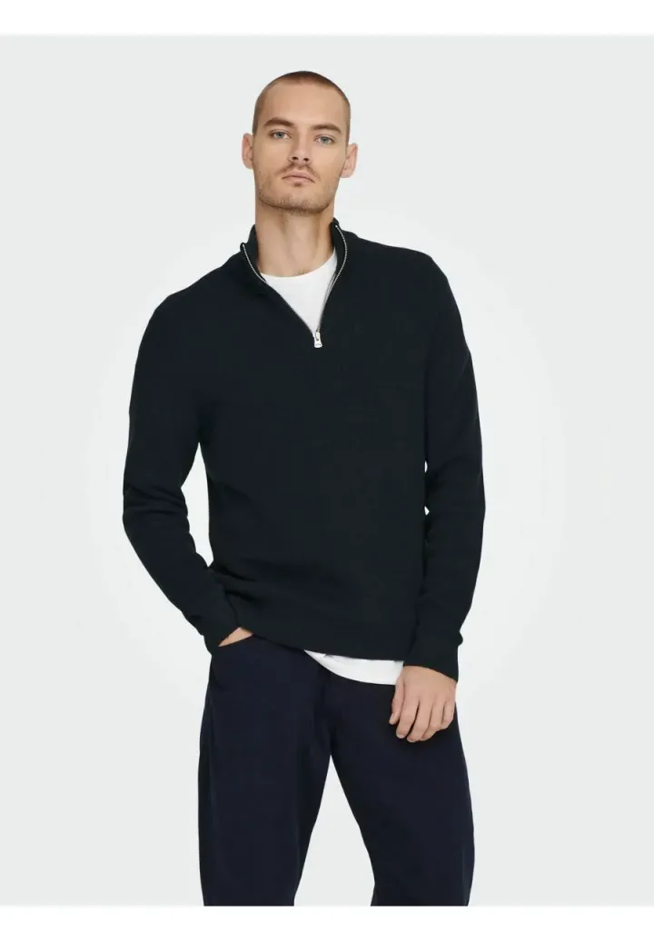 ONSPHIL HALF ZIP  - Strickpullover - dark navy