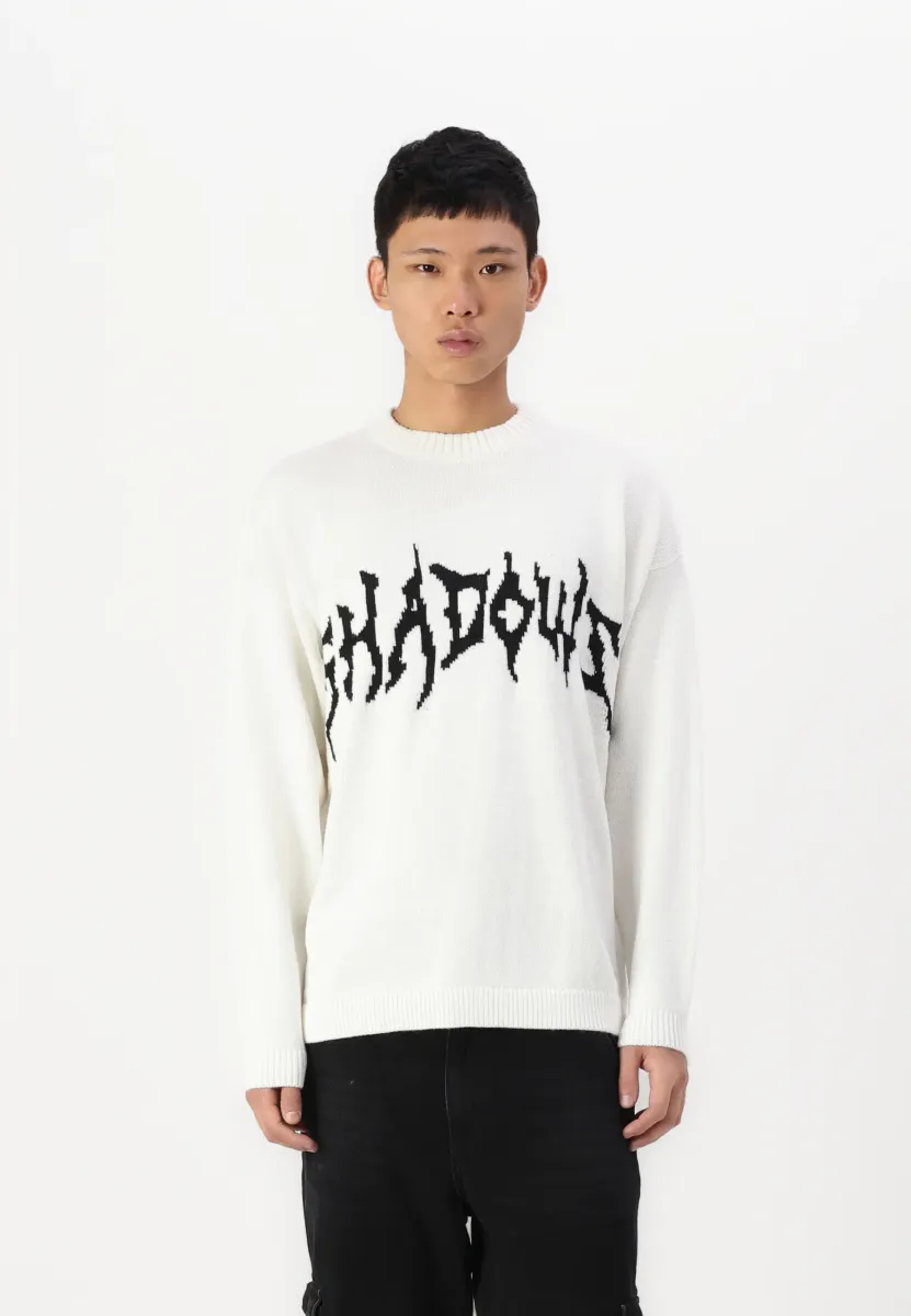 ONSRANDY LIFE CREW - Strickpullover - cloud dancer/black