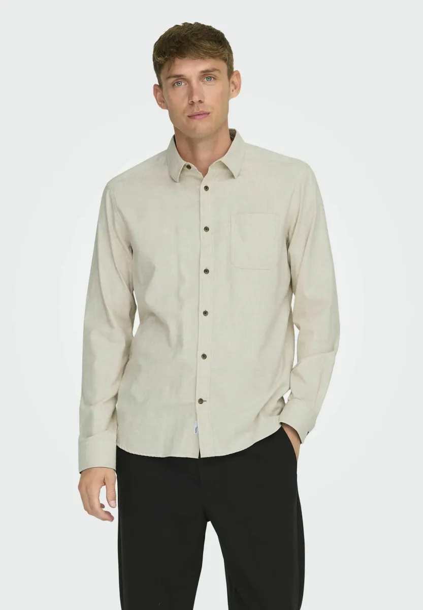 ONSROAD LIFE REG MELANGE LS NOOS - Hemd - silver lining