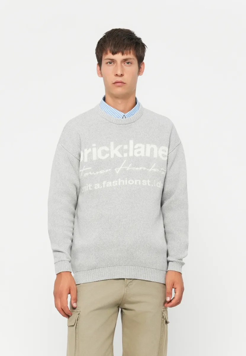 ONSRUNY LIFE CREW - Strickpullover - light grey melange
