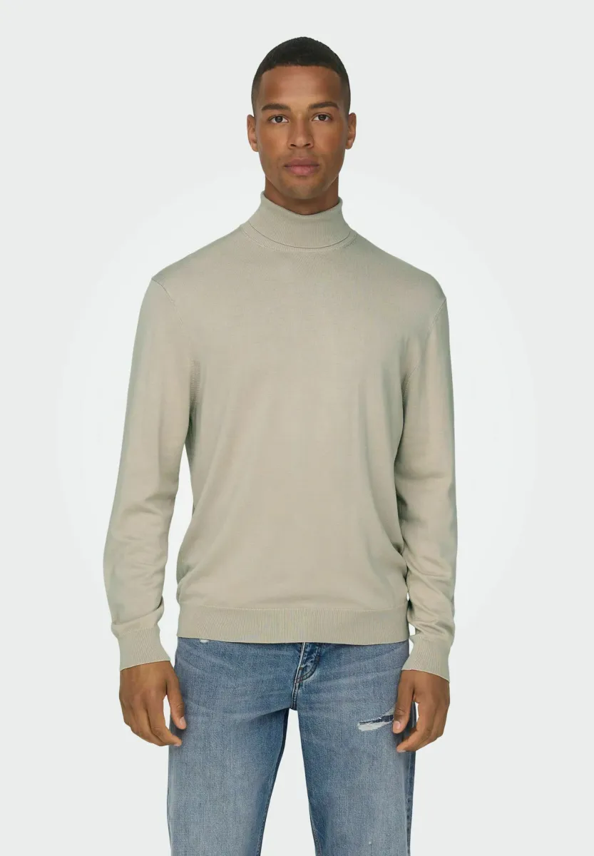 ONSWYLER LIFE ROLL NECK - Strickpullover - light grey