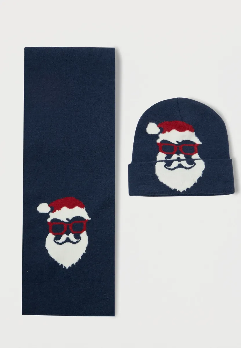 ONSXAS BOX SCARF BEANIE UNISEX SET - Mütze - dark navy