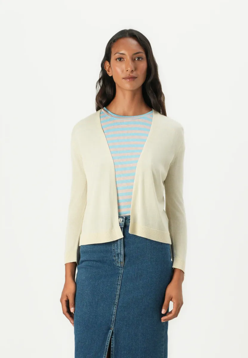 OPEN CARDIGAN - Strickjacke - champagne