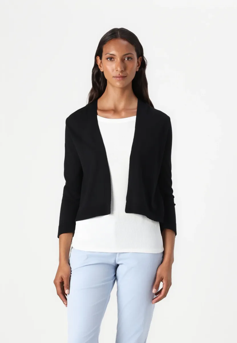 OPEN CARDIGAN - Strickjacke - deep black