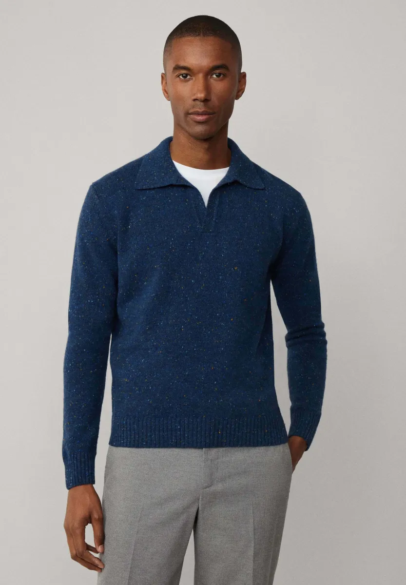 OPEN COL - Poloshirt - blue marl