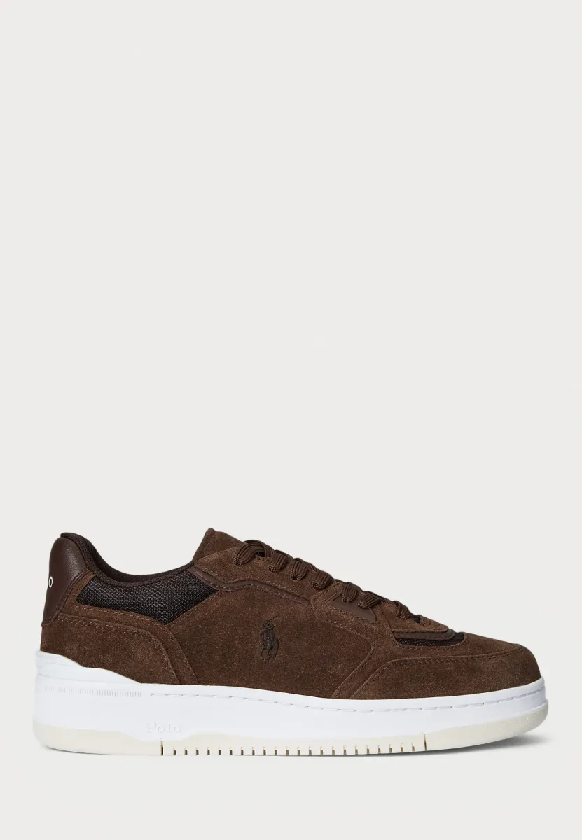 OPEN MASTERS SUEDE-PANELED SNEAKER - Sneaker low - chocolate brown