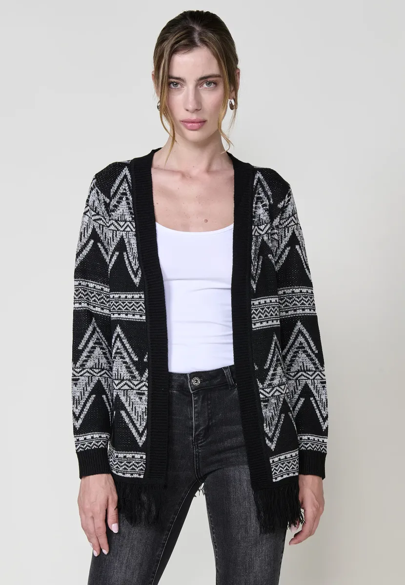 OPEN - Strickjacke - black