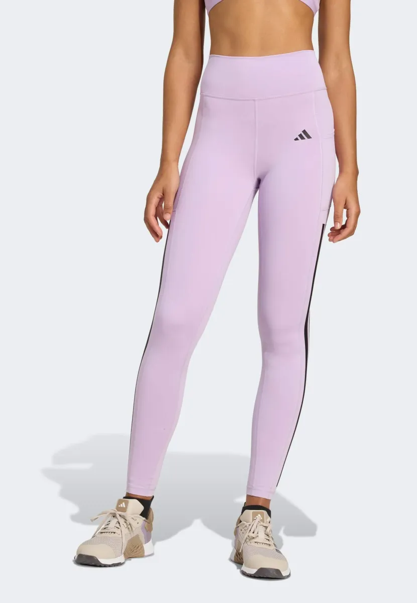 OPTIME 3-STRIPES FULL LENGTH - Tights - powder plum