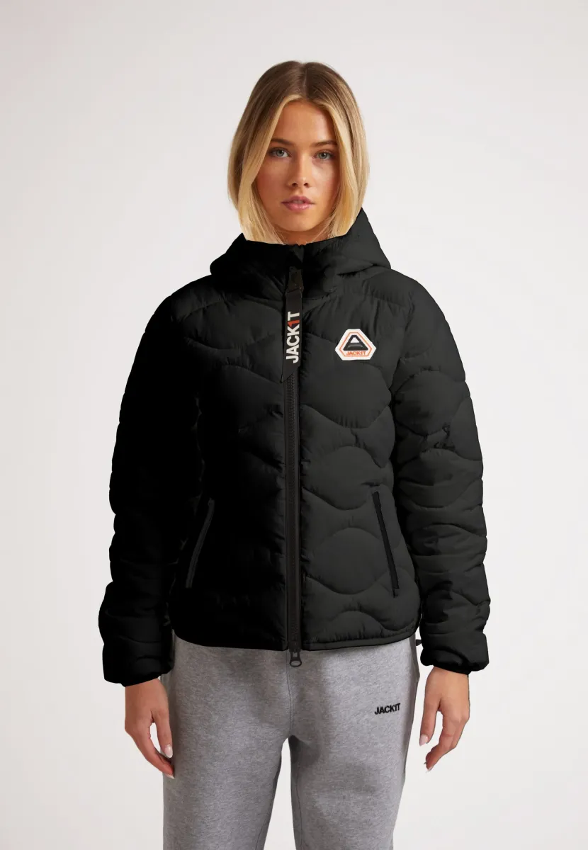 ORB1T HOODED QUILTED PUFFER - Übergangsjacke - BLACK