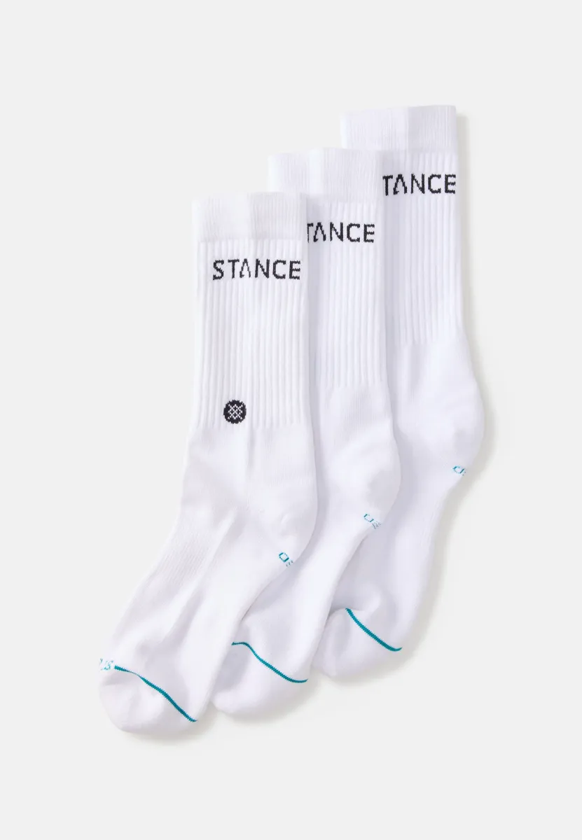 ORIGIN 3 PACK CREW UNISEX - Socken - white