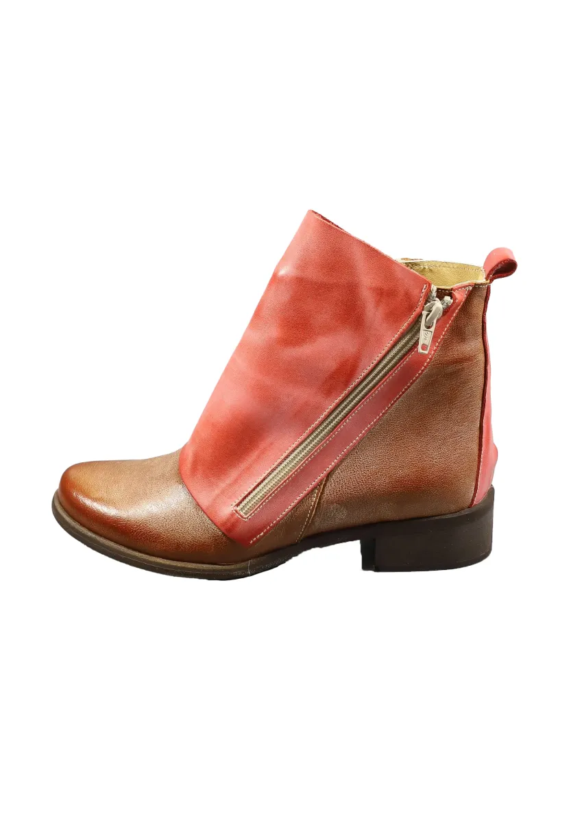 ORIGINAL ITALIENISCHE - Cowboy-/Bikerstiefelette - rot