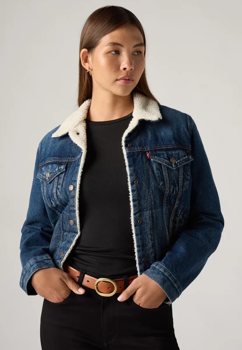 ORIGINAL SHERPA TRUCKER - Jeansjacke - Blue