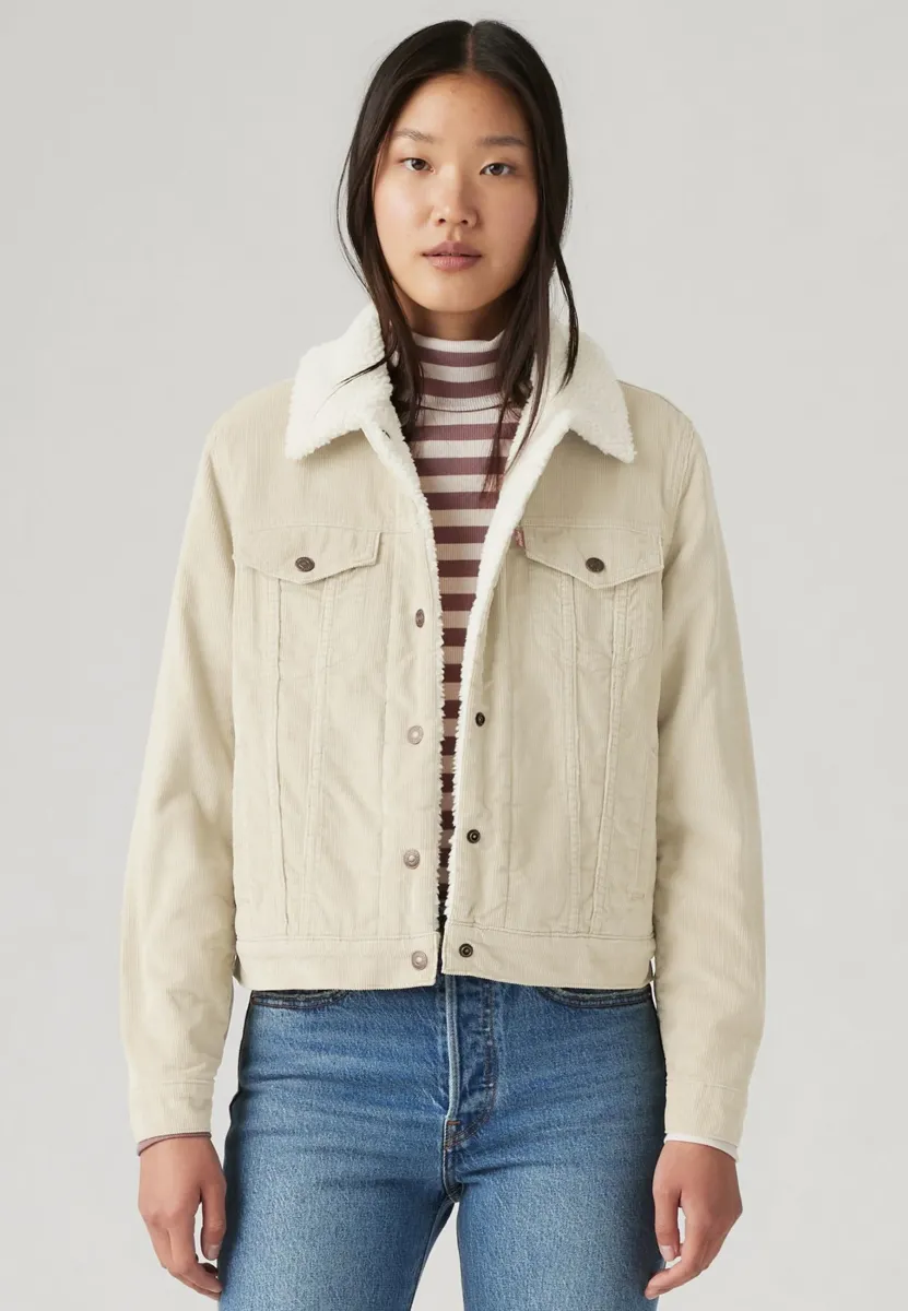 ORIGINAL SHERPA TRUCKER - Jeansjacke - egret