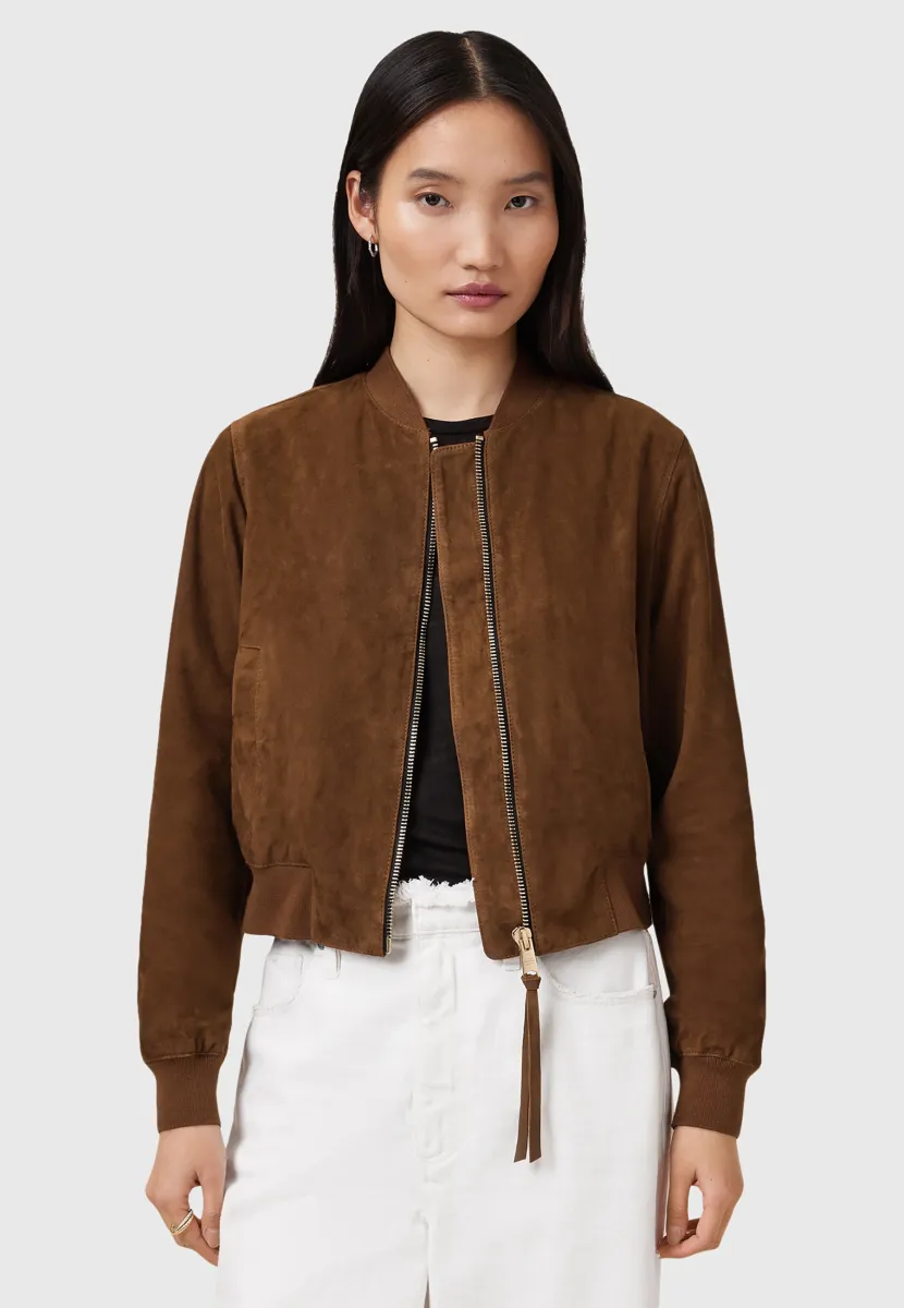 ORTEN SUEDE - Lederjacke - brown