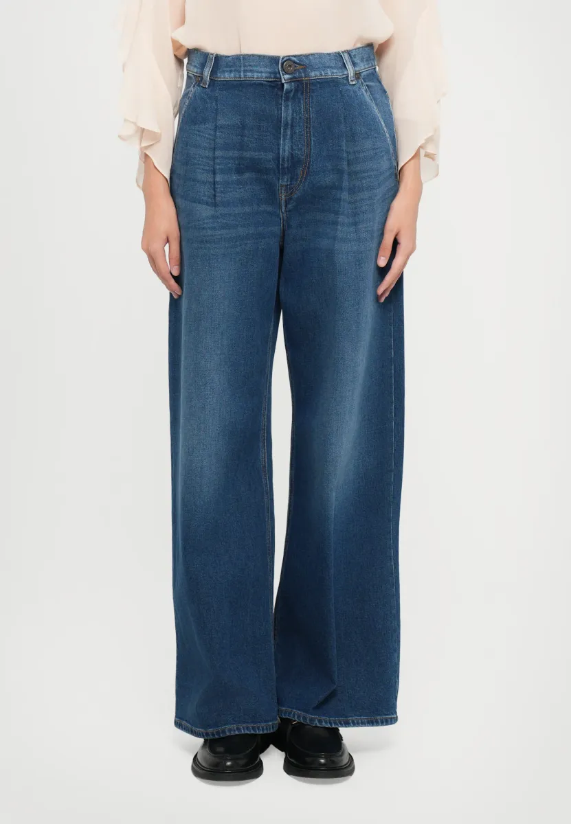 ORTLES - Wide Leg - blu