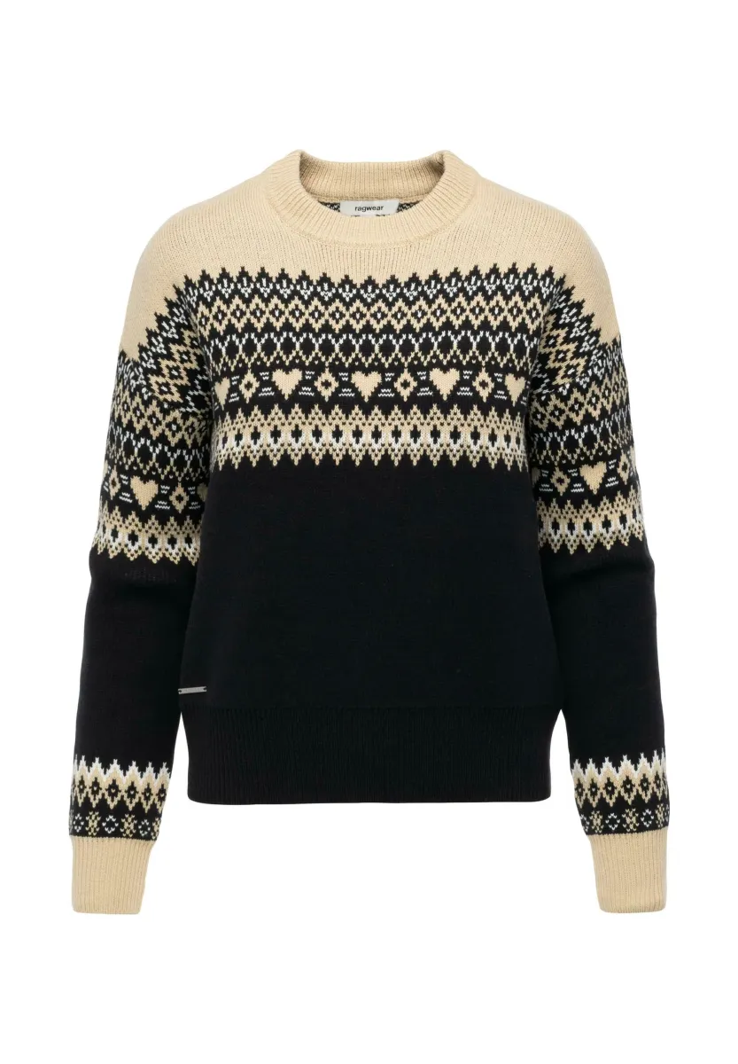 OSLANA - Strickpullover - black