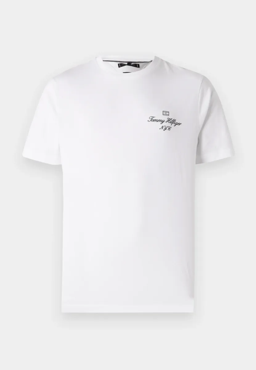 OUTLINE FLAG SCRIPT TEE UNISEX - T-Shirt print - white