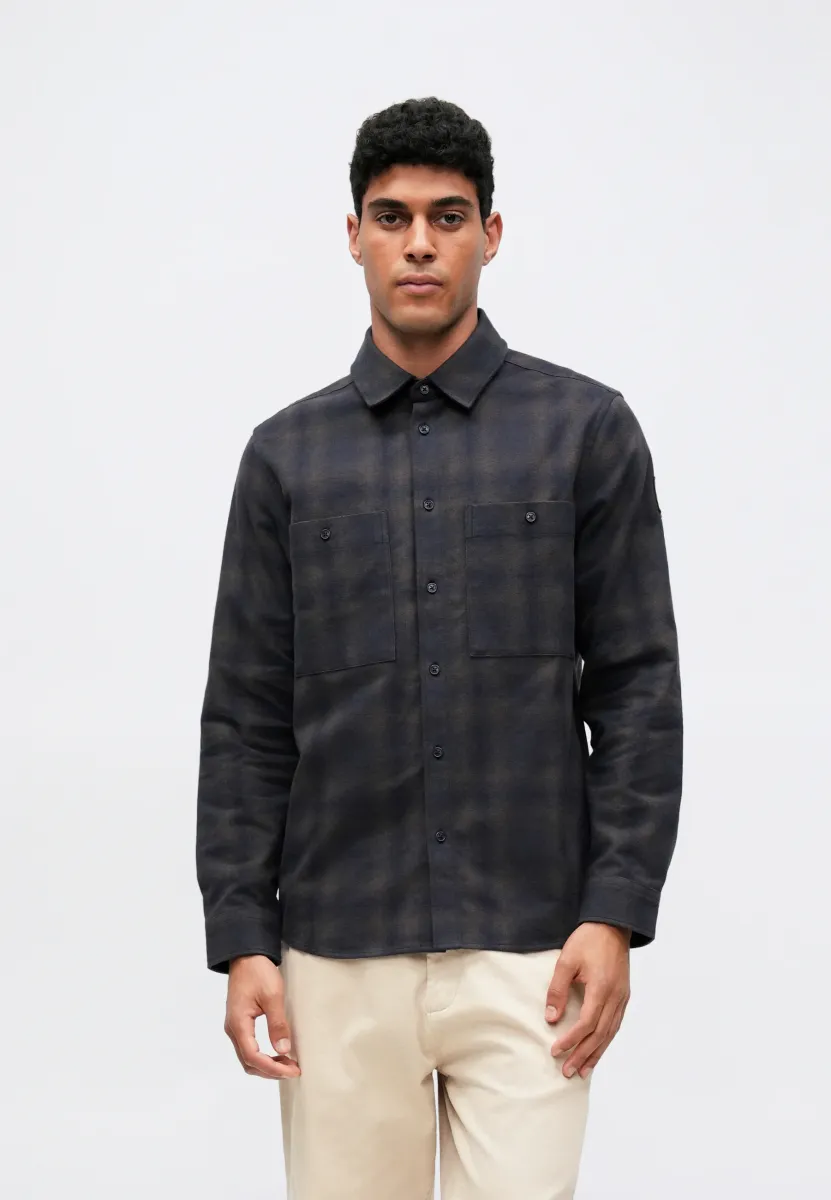 OUTPOST SHIRT - Hemd - major brown/dark ink/charcoal