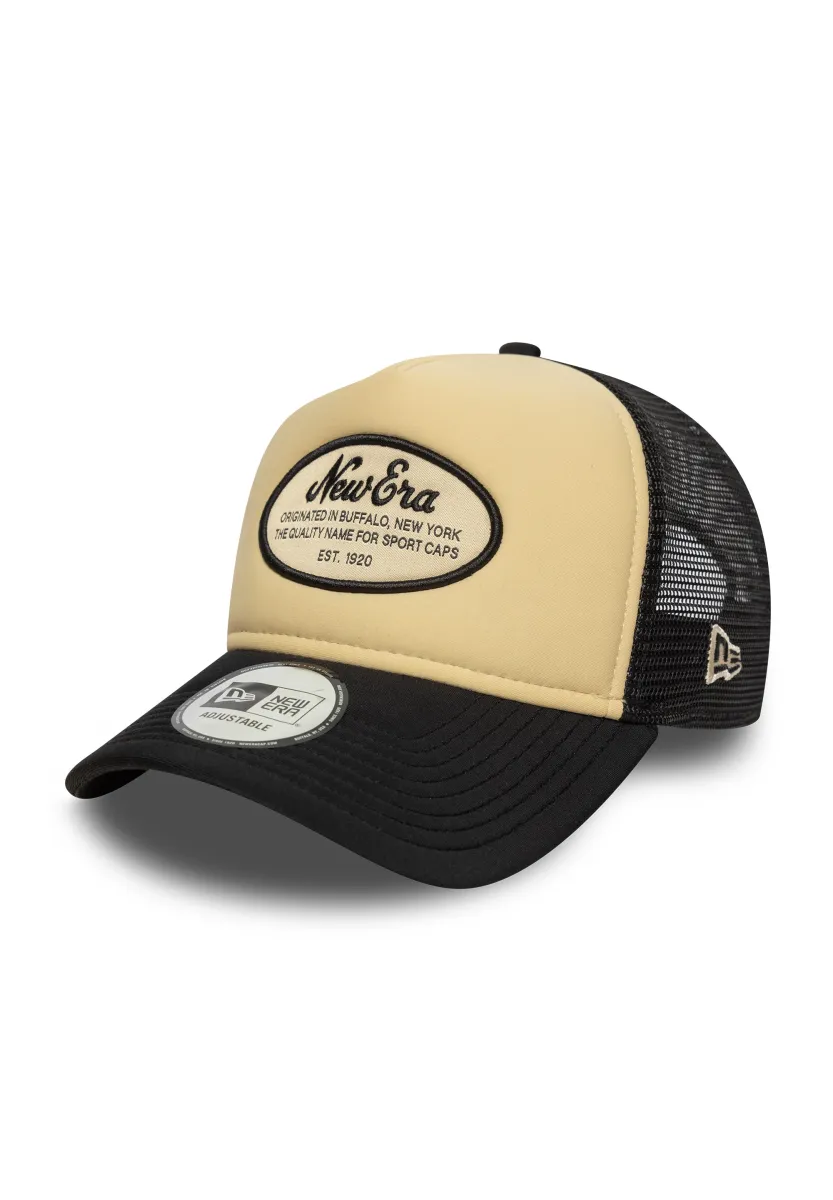 OVAL PATCH TRUCKER - Cap - new era blkwhi