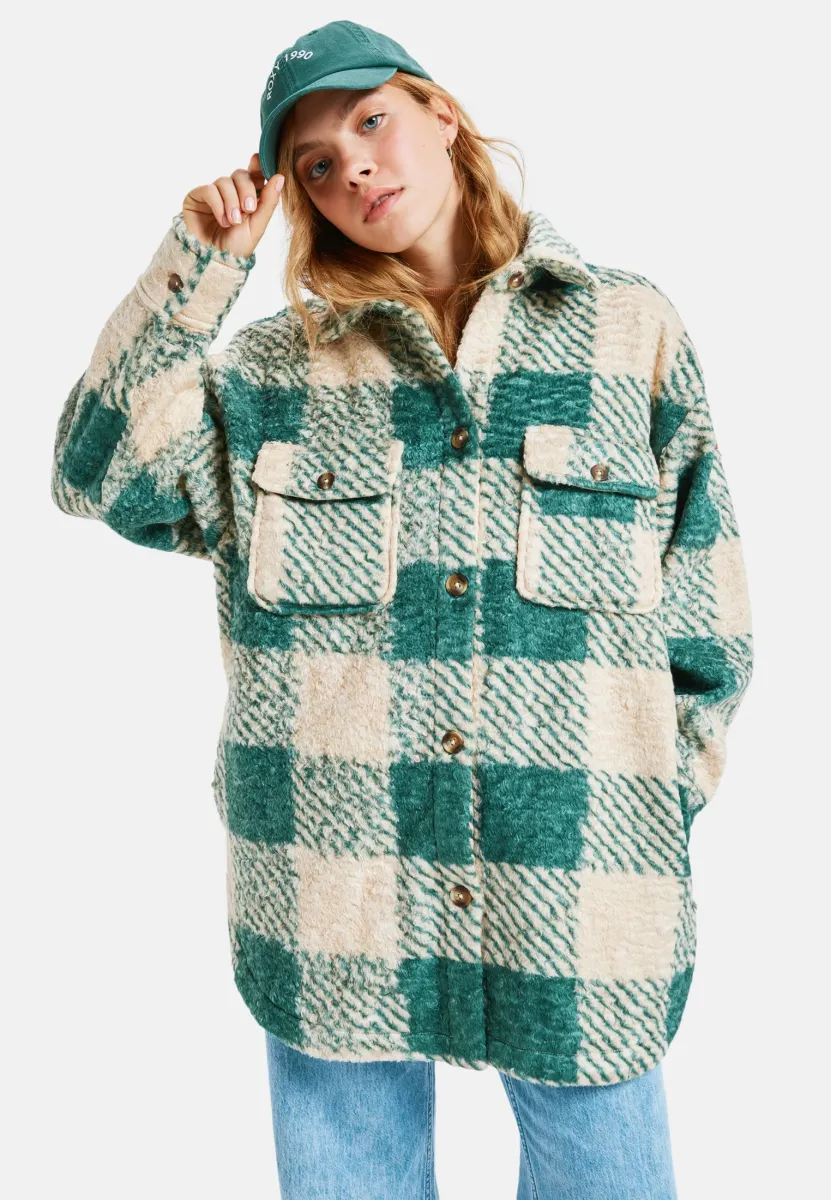 OVER AND ABOVE  - Fleecejacke - beige green