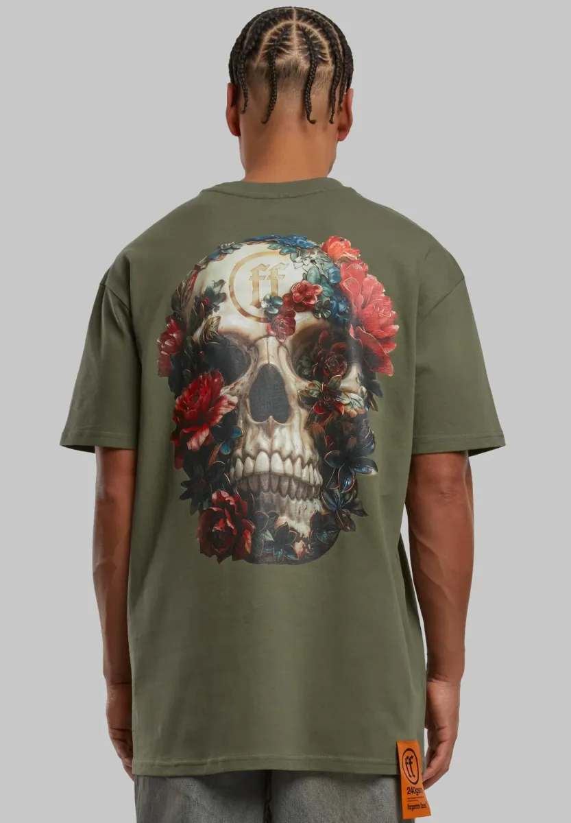 OVERGROWN SKULL TEE - T-Shirt print - olive
